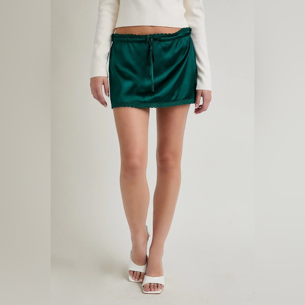 All For You Satin Mini Skirt “NWT”